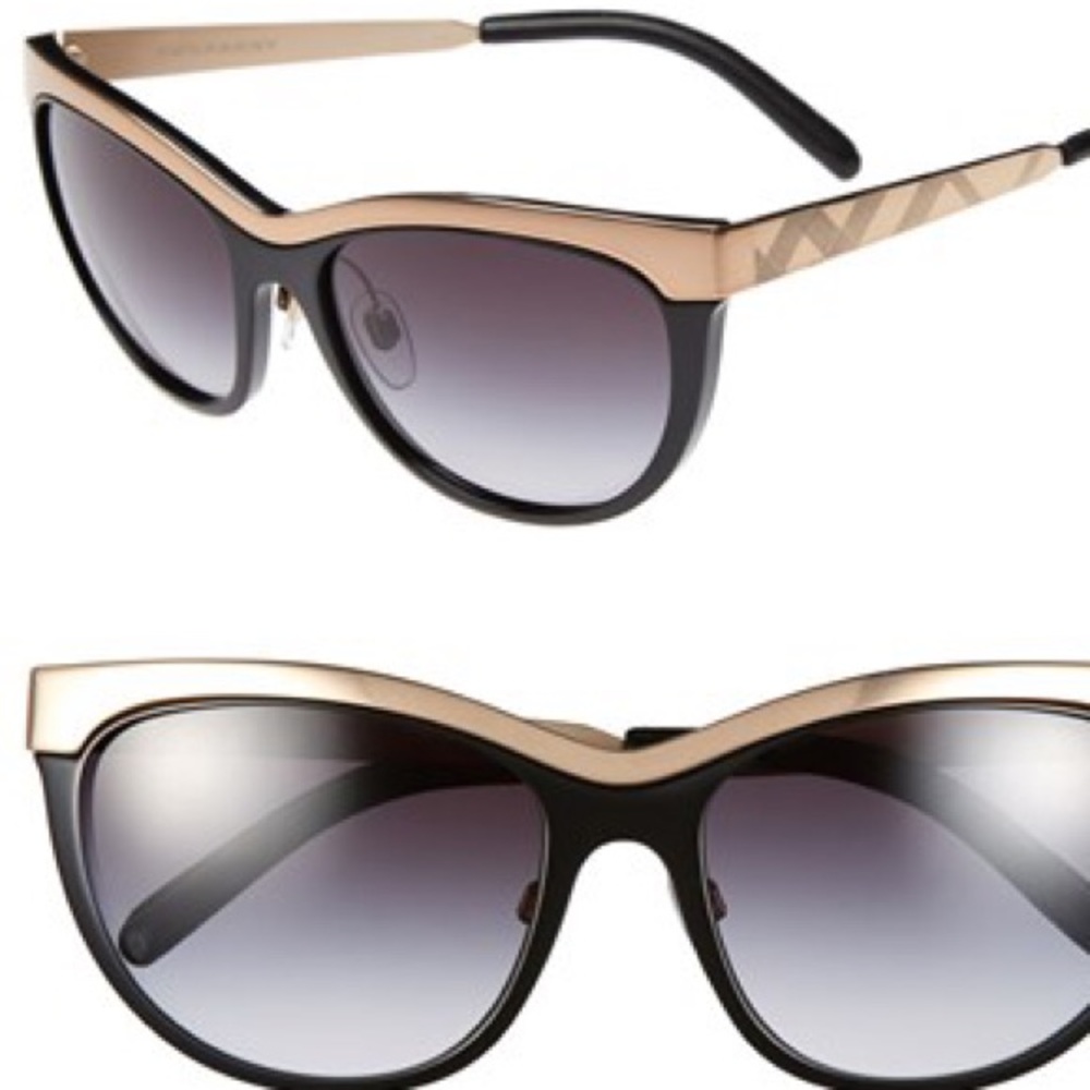 Burberry Gold check cat eye sunglasses